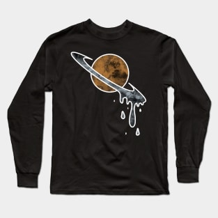 Planet with dripping ring Long Sleeve T-Shirt